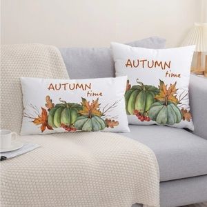 2 pc Autumn 🍂 & Letter Graphic Cushion Cover Without Filler
